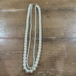 J. Crew 18” double strand pearl necklace